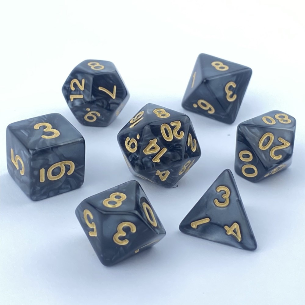 Game Token Counter - Set di 7 Dadi Poliedrici a